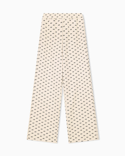 regular fit trousers in organic cotton with allover print