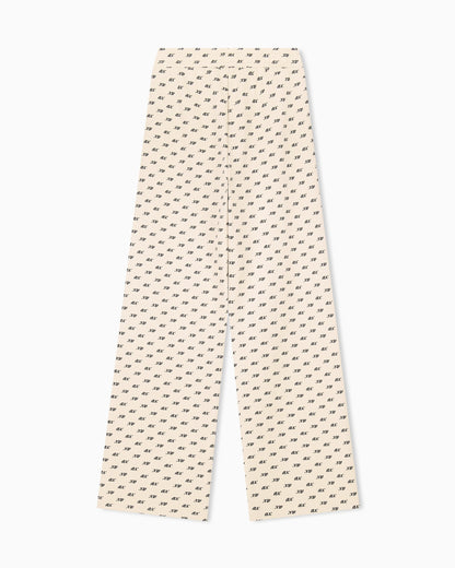 regular fit trousers in organic cotton with allover print