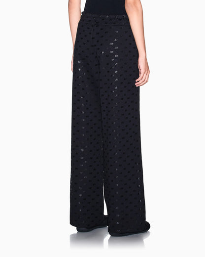 regular fit trousers in organic cotton with allover print