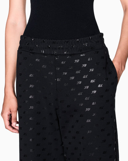 regular fit trousers in organic cotton with allover print