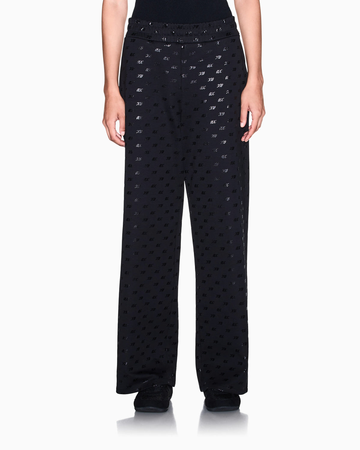 regular fit trousers in organic cotton with allover print