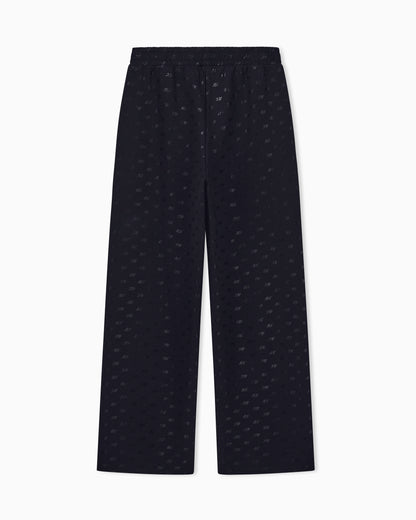 regular fit trousers in organic cotton with allover print