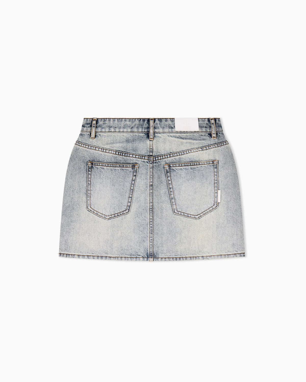 Skirt slim-fit denim in rigid cotton with embellishment