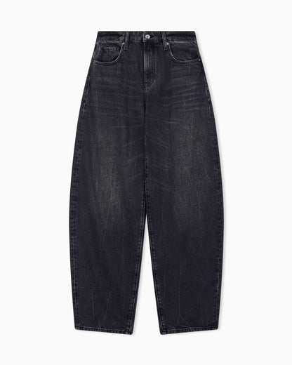 oversized fit 5 pockets denim pant in rigid cotton
