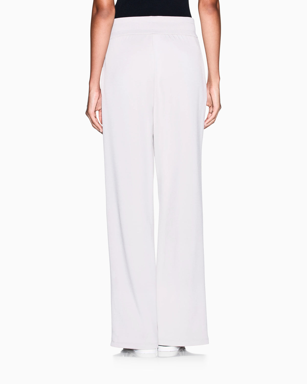 regular fit trousers in stretch viscose scuba