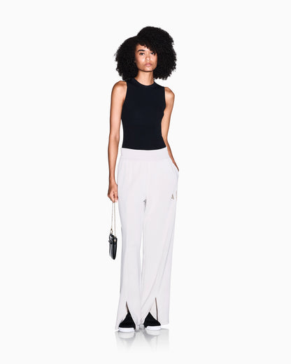 regular fit trousers in stretch viscose scuba