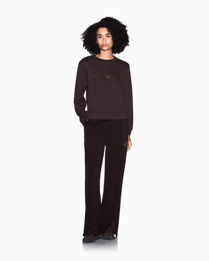 regular fit trousers in stretch viscose scuba