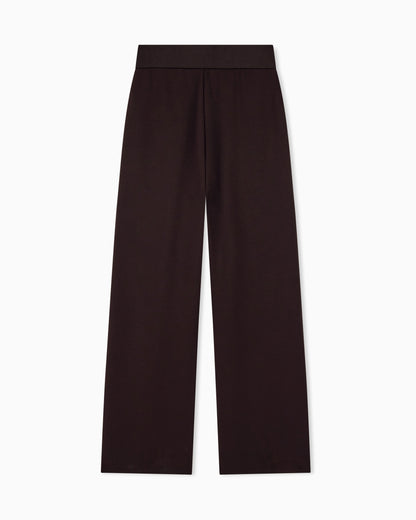 regular fit trousers in stretch viscose scuba