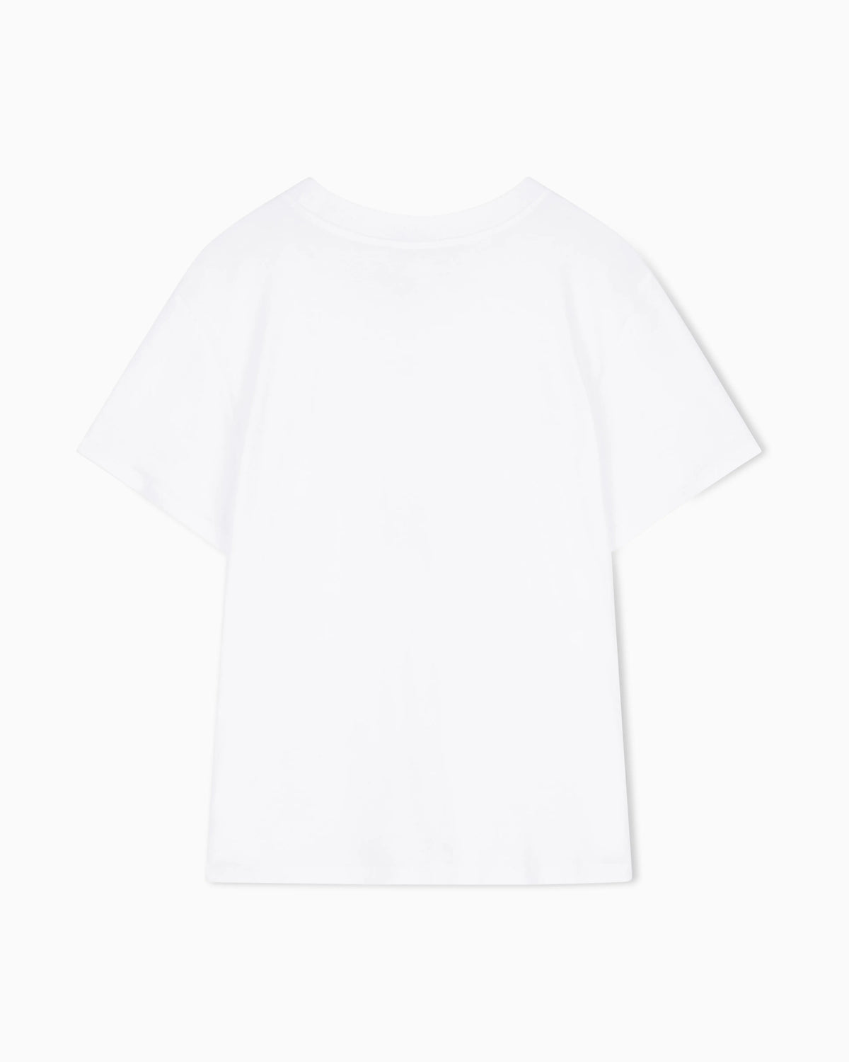 Crew neck T-shirt in viscose jersey with a metallic logo