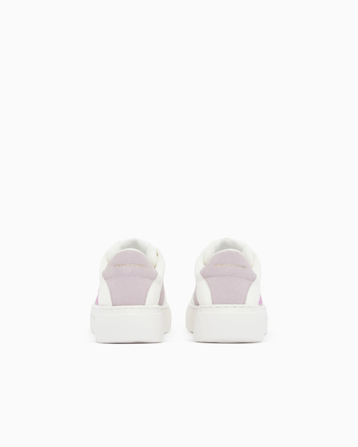 Lace-up low-top sneakers in textured mesh with a thick sole