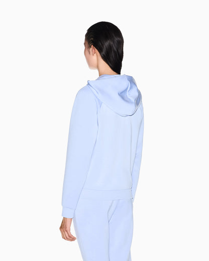Zip-up fleece in mixed fabric