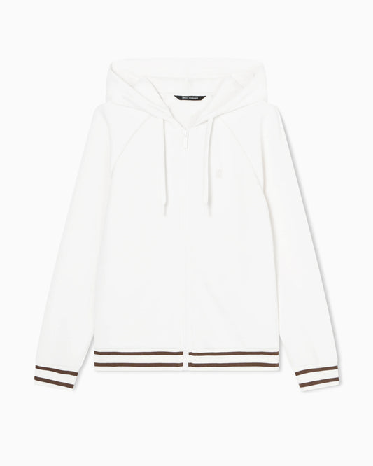 Zip-up sweatshirt in technical fabric