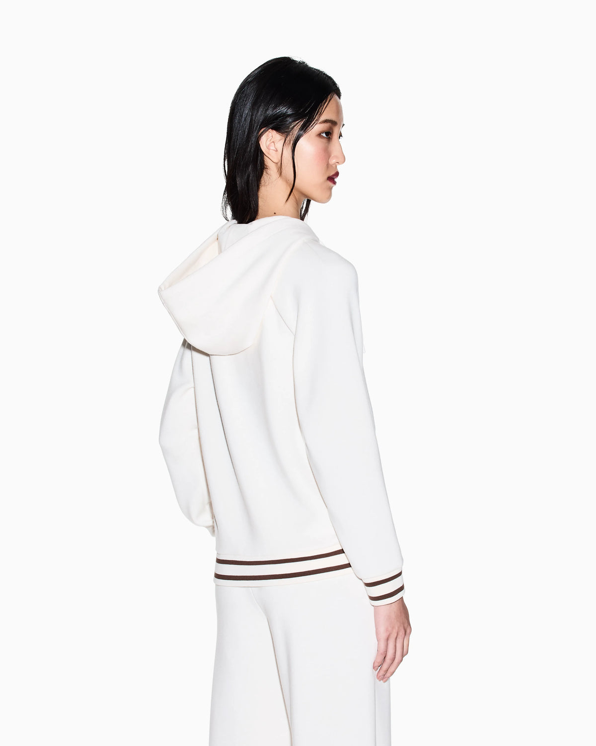 Zip-up sweatshirt in technical fabric