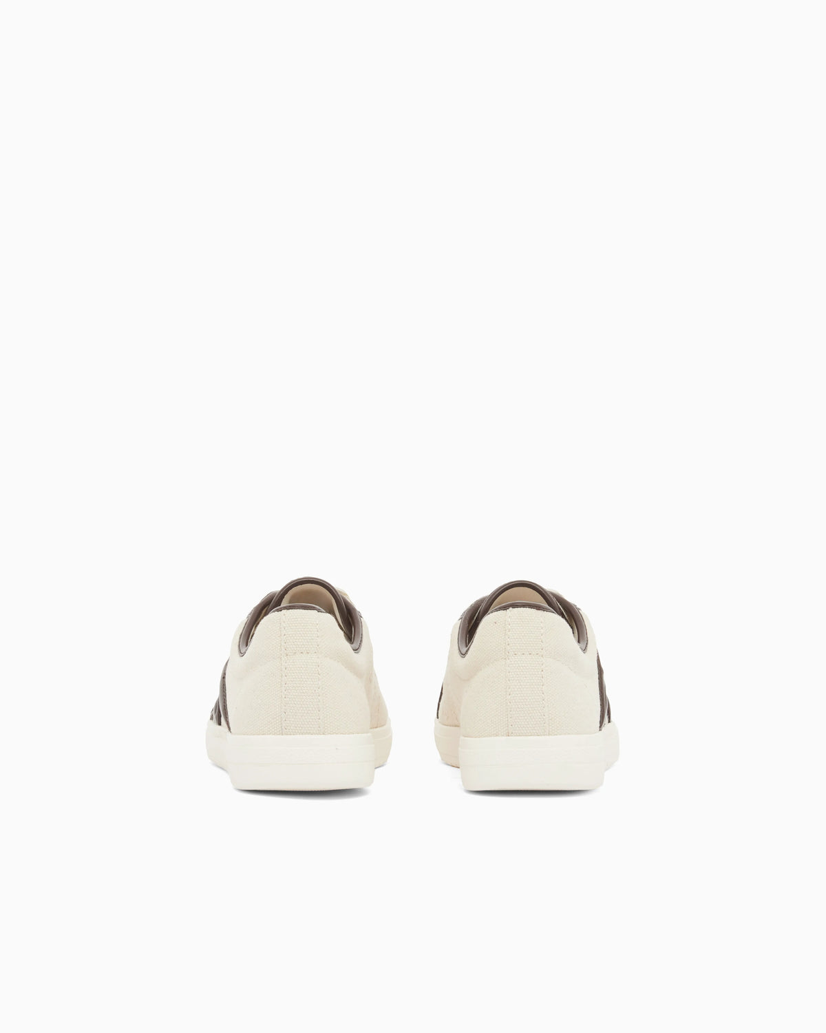 Canvas and faux leather sneakers