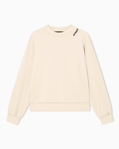 sweatshirt in stretch scuba viscose with hood