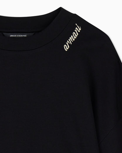 sweatshirt in stretch scuba viscose with hood