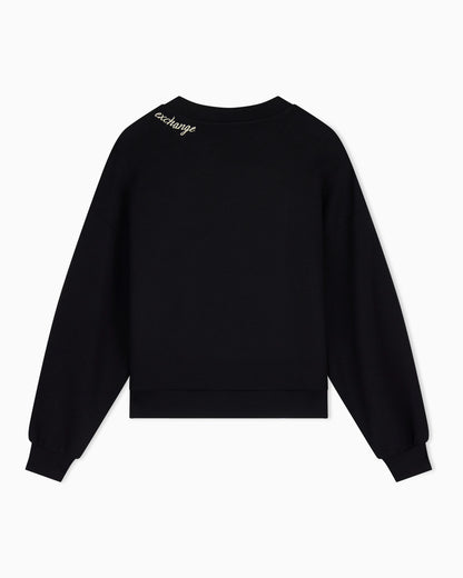 sweatshirt in stretch scuba viscose with hood