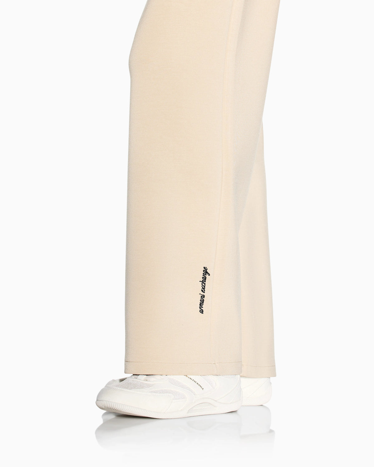 regular fit trousers in viscose scuba