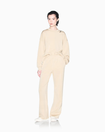regular fit trousers in viscose scuba