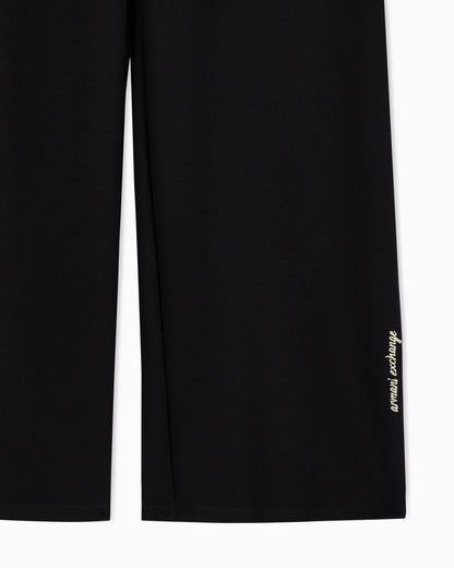 regular fit trousers in viscose scuba