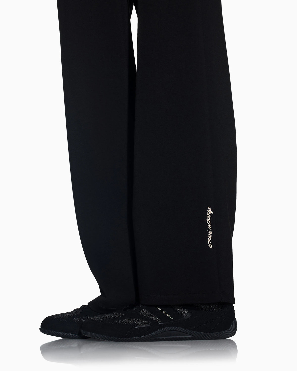 regular fit trousers in viscose scuba
