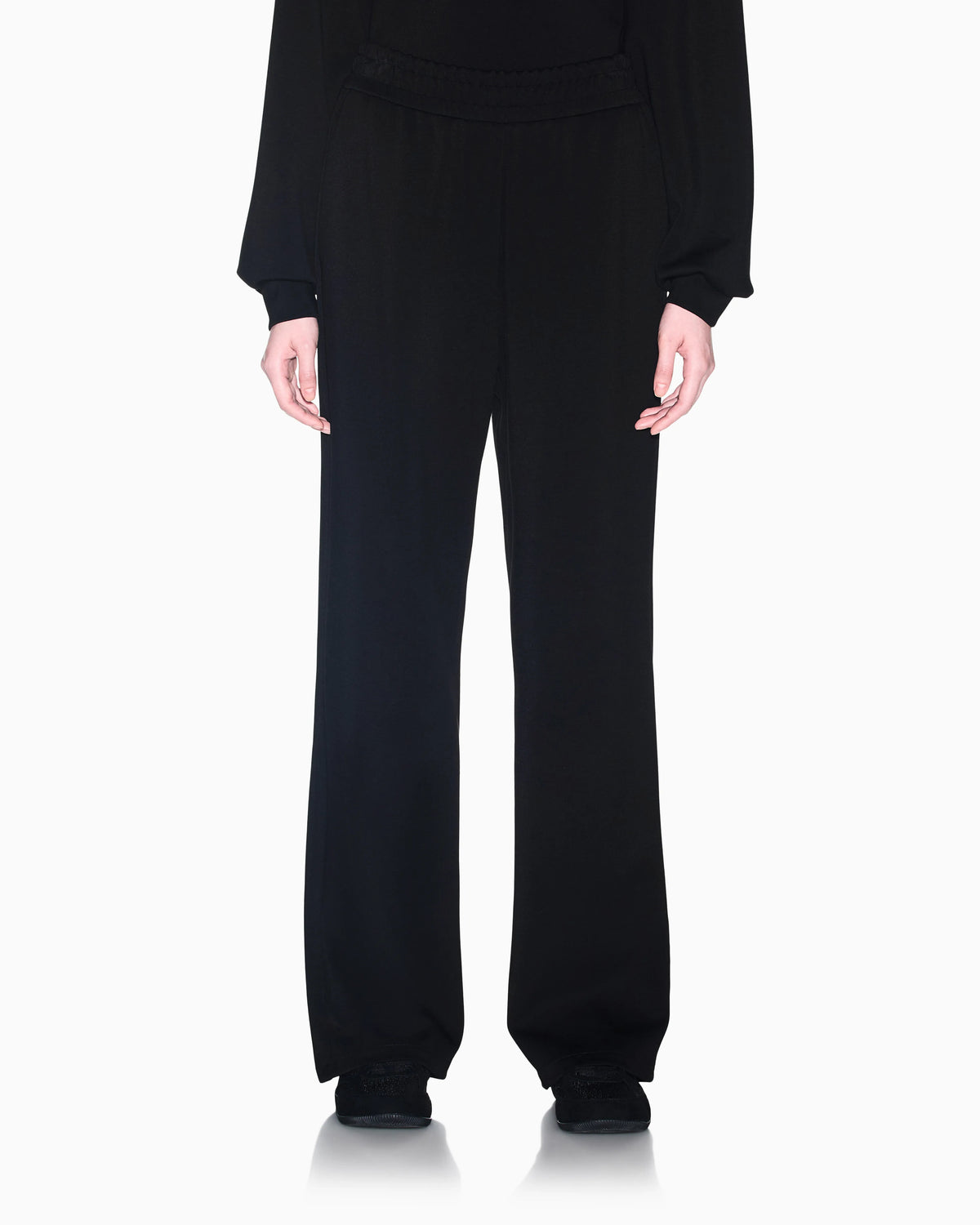 regular fit trousers in viscose scuba
