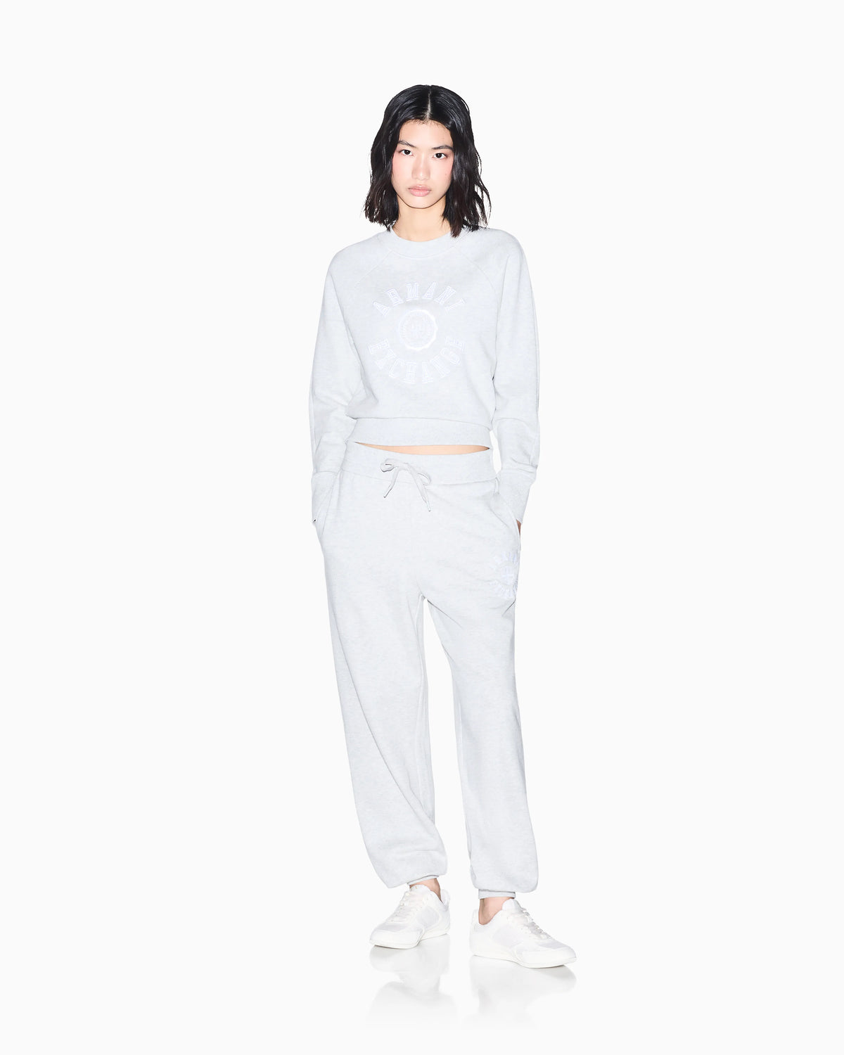regular fit trousers cotton french terry
