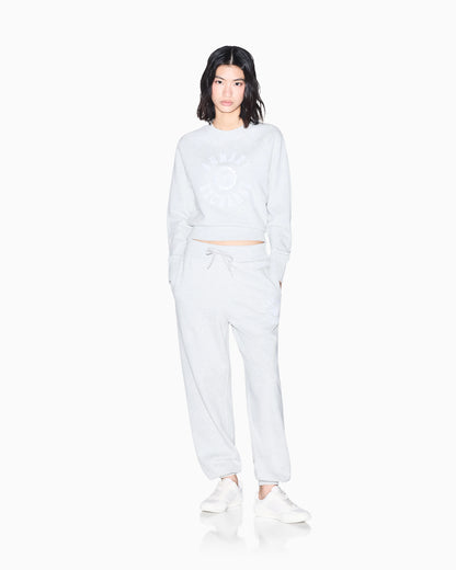 regular fit trousers cotton french terry