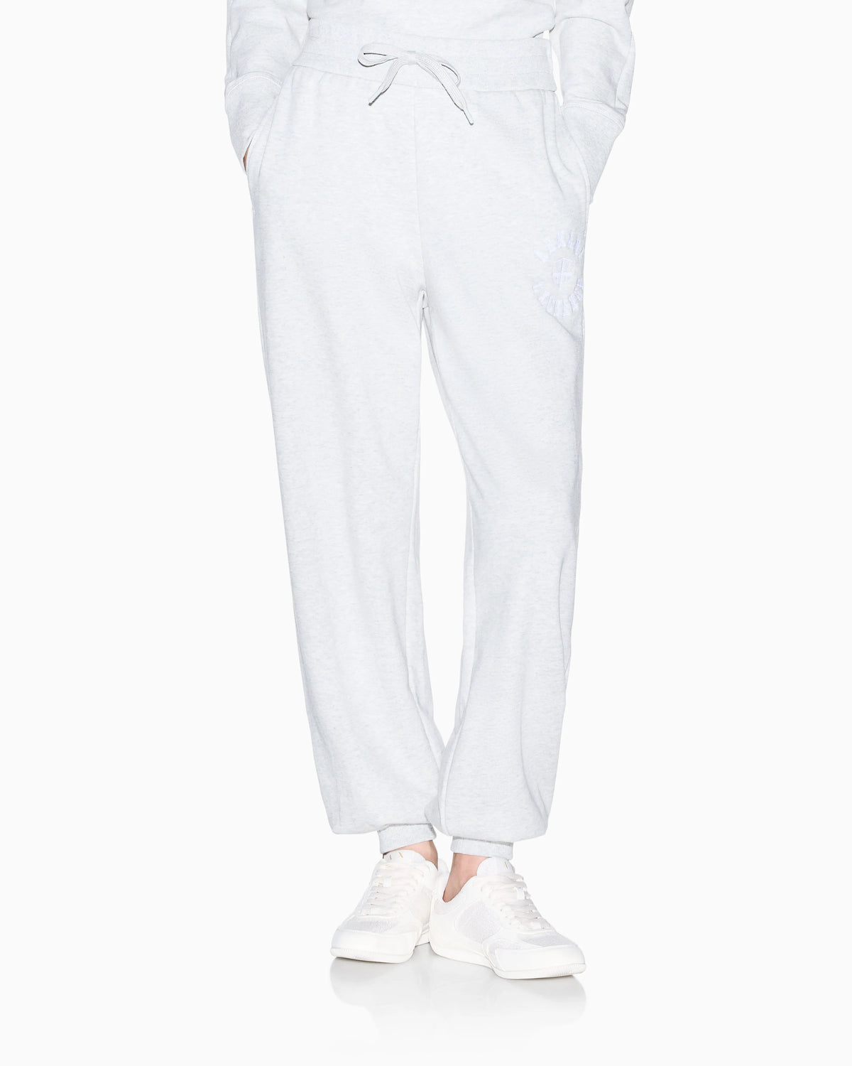 regular fit trousers cotton french terry