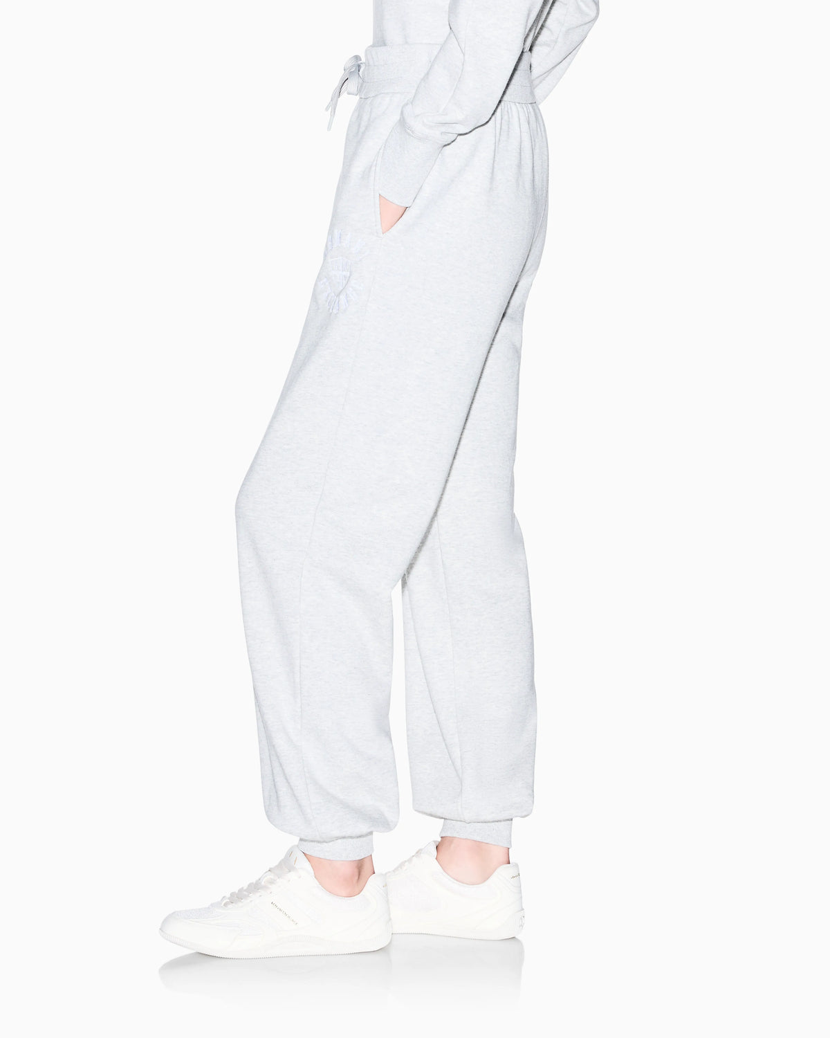 regular fit trousers cotton french terry