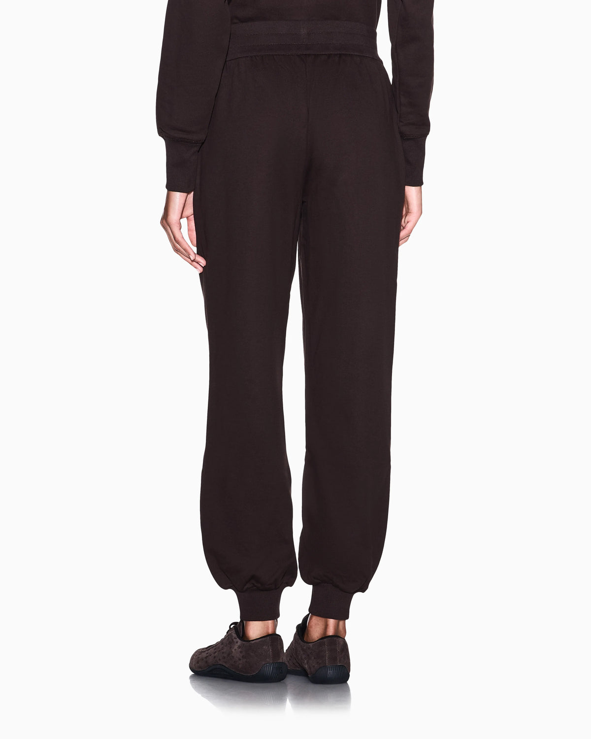 regular fit trousers cotton french terry