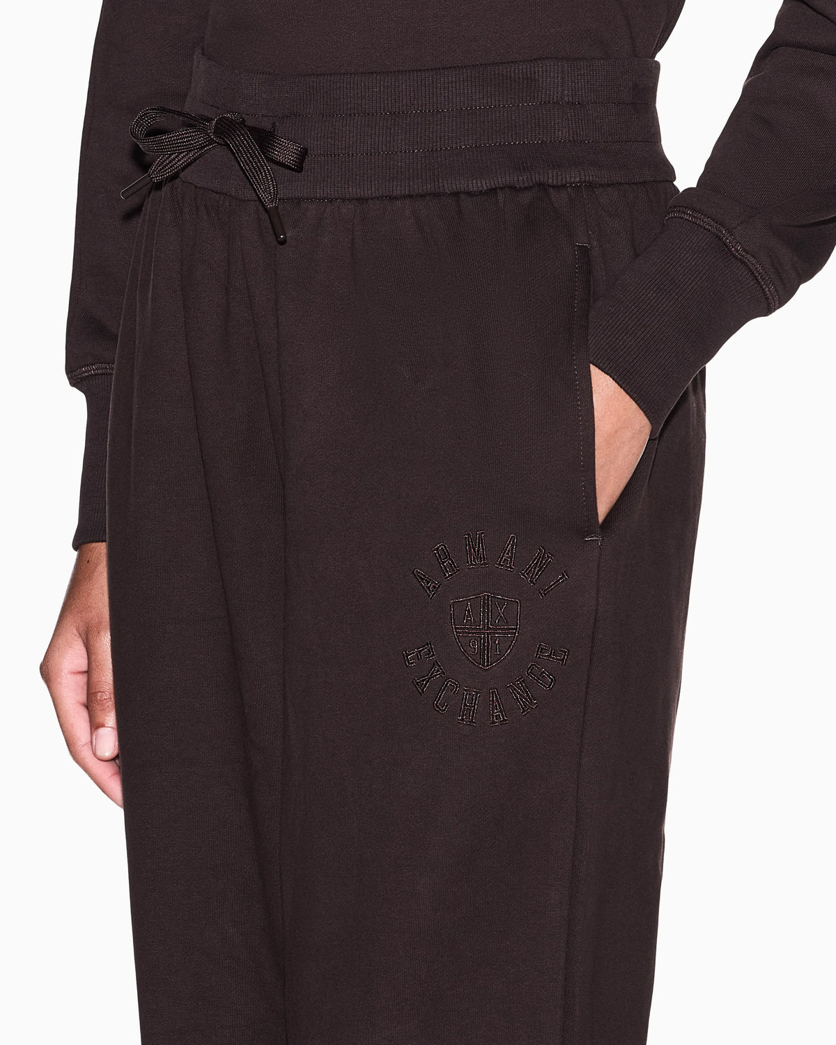 regular fit trousers cotton french terry
