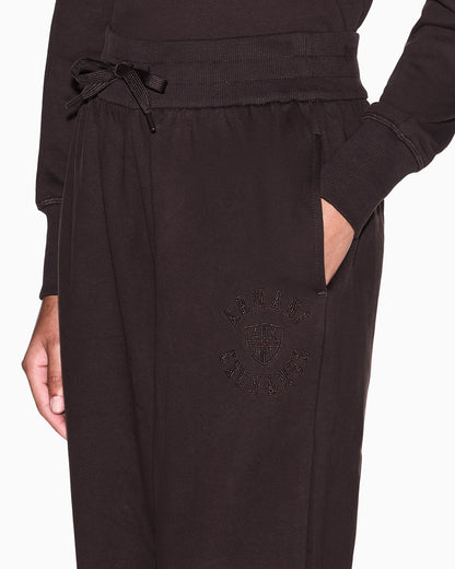 regular fit trousers cotton french terry