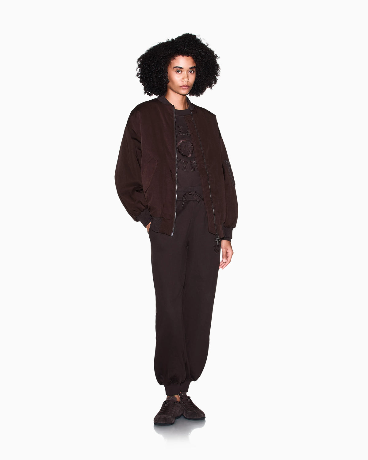 regular fit trousers cotton french terry