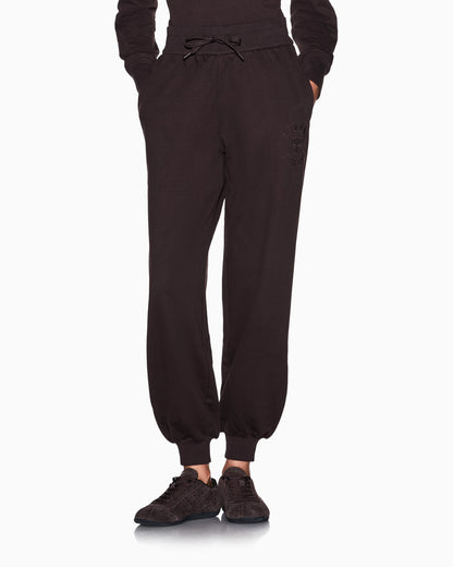 regular fit trousers cotton french terry
