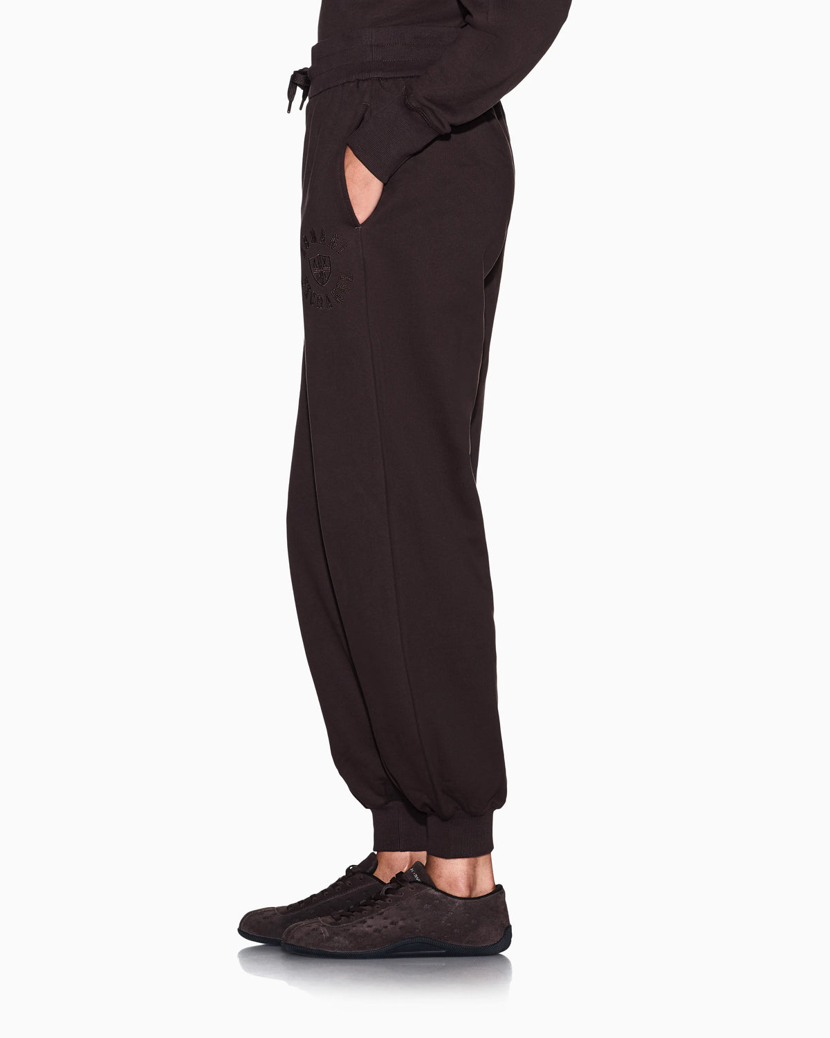 regular fit trousers cotton french terry