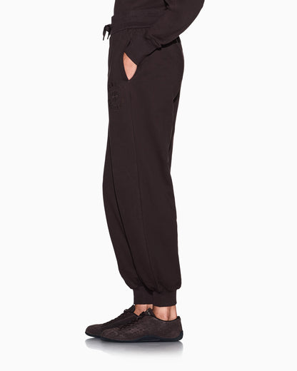 regular fit trousers cotton french terry