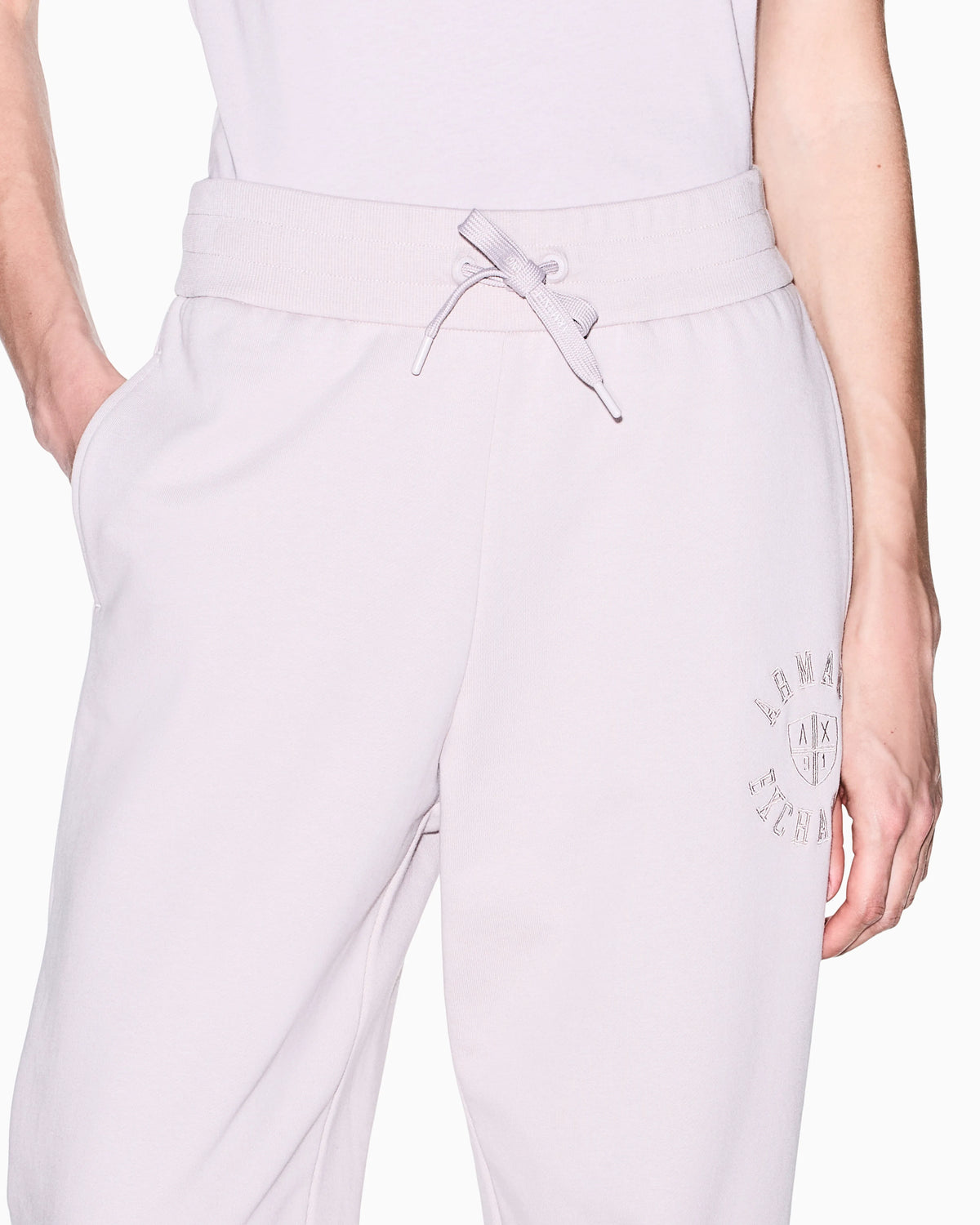 regular fit trousers cotton french terry