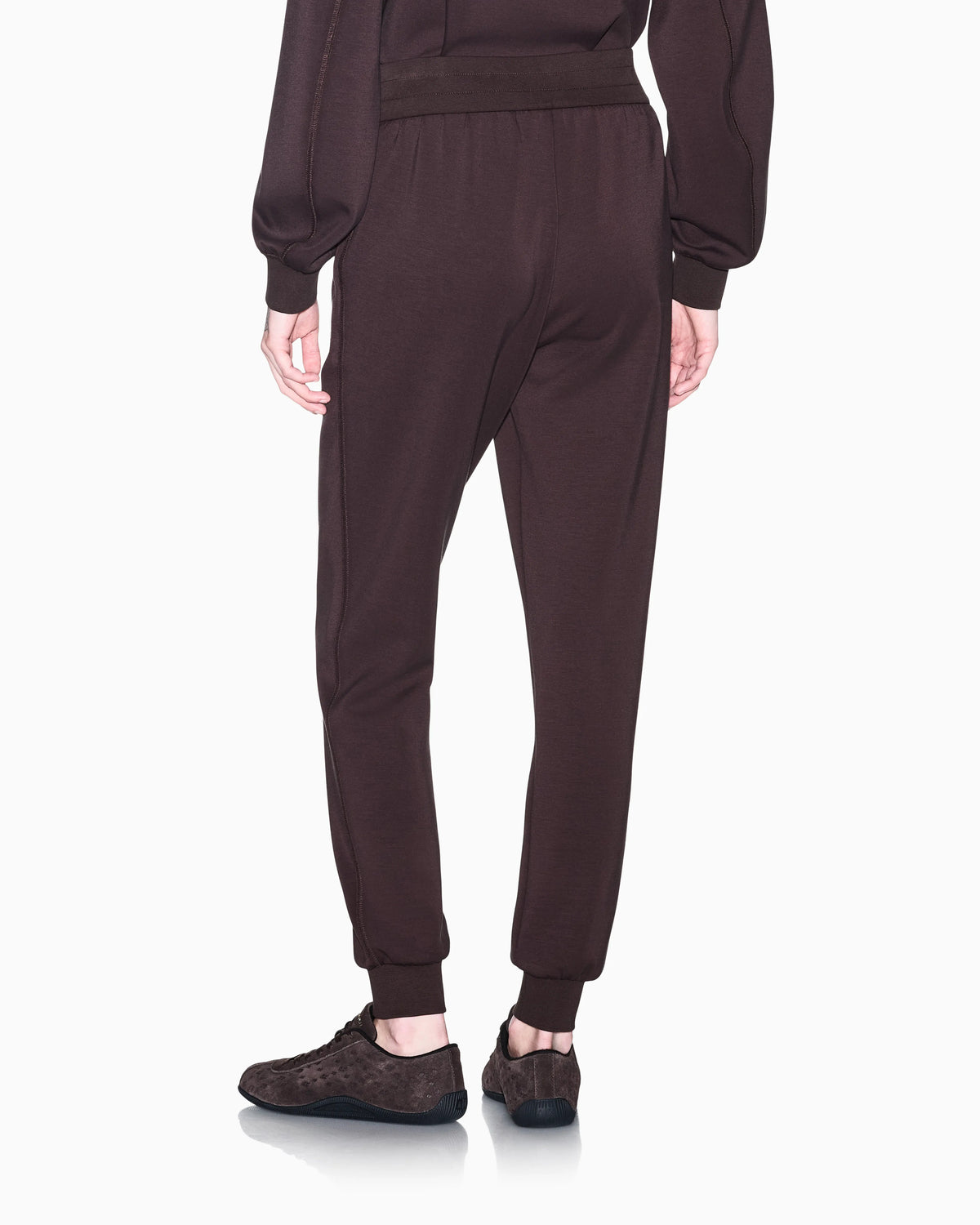 regular fit trousers jersey in stretch viscose scuba