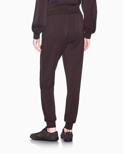 regular fit trousers jersey in stretch viscose scuba