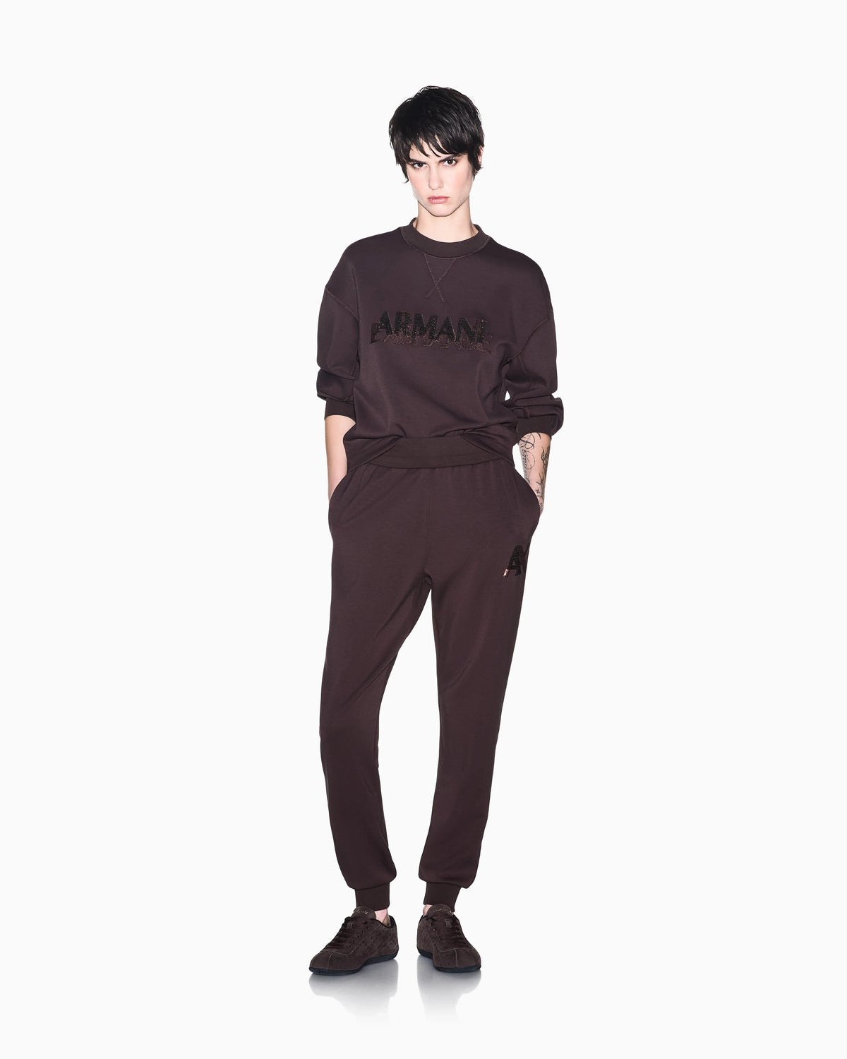 regular fit trousers jersey in stretch viscose scuba