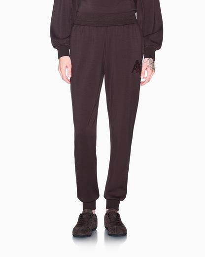 regular fit trousers jersey in stretch viscose scuba