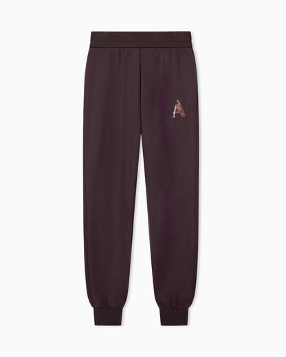 regular fit trousers jersey in stretch viscose scuba