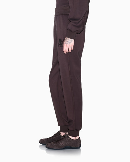 regular fit trousers jersey in stretch viscose scuba