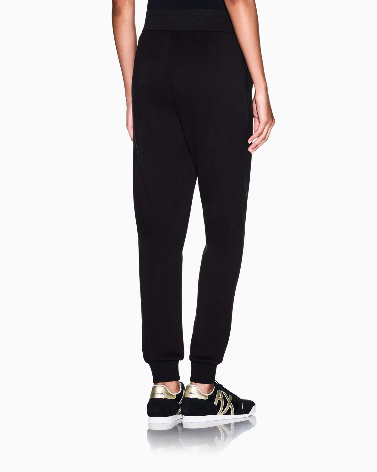 regular fit trousers jersey in stretch viscose scuba