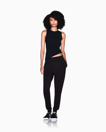 regular fit trousers jersey in stretch viscose scuba