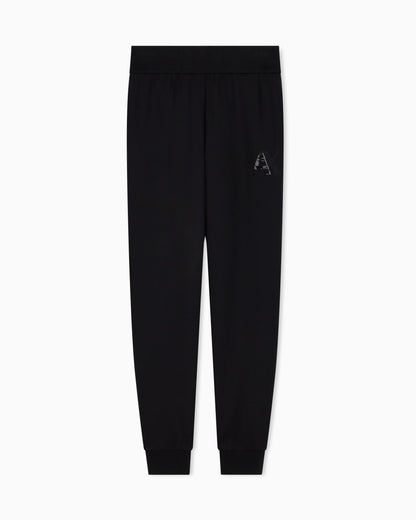 regular fit trousers jersey in stretch viscose scuba
