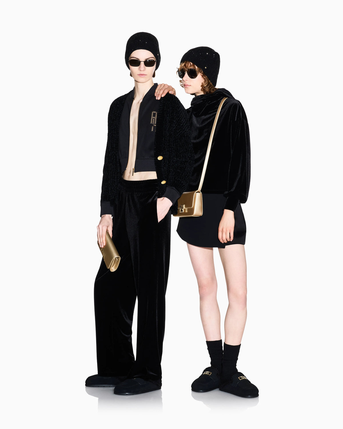 regular fit trousers in stretch velvet
