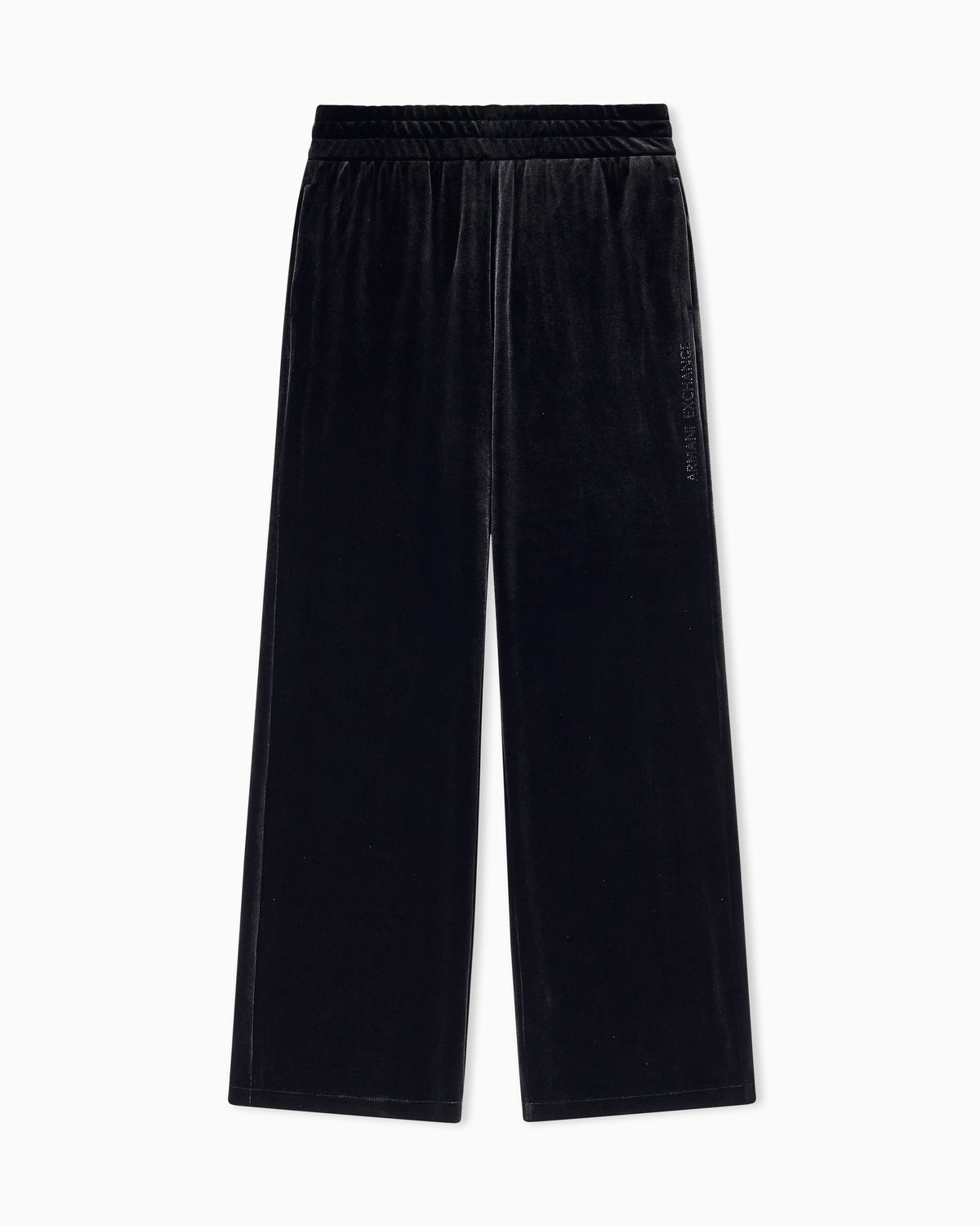 regular fit trousers in stretch velvet