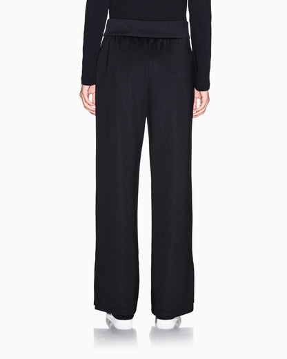regular fit trousers in recycled stretch scuba jersey